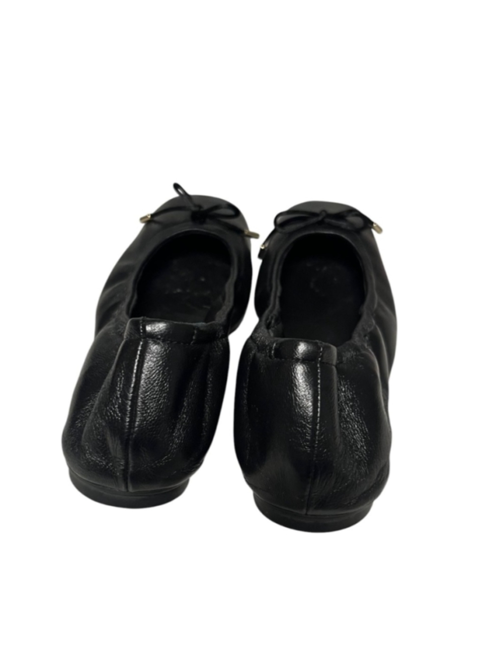 Stuart Weitzman Black Bardot Leather Ballet Flats Shoes Size 8 - Picture 9 of 11